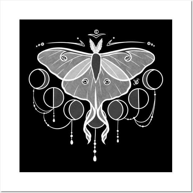 Midnight Luna Moth Wall Art by heysoleilart